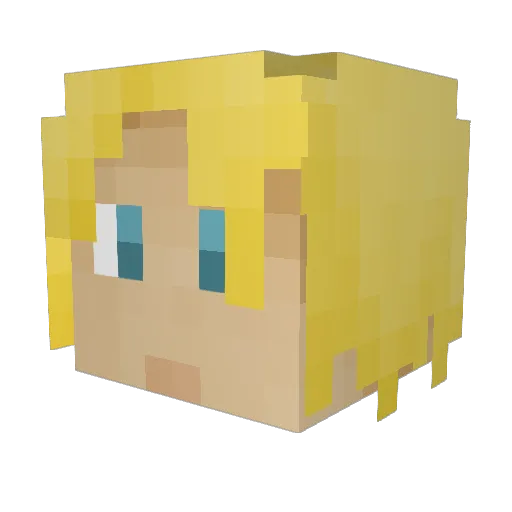 AdzOYS Minecraft avatar head, 3D render