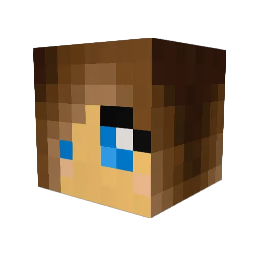 Adzha Minecraft avatar head, 3D render