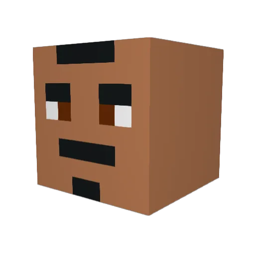 AdzinatorXI Minecraft avatar head, 3D render