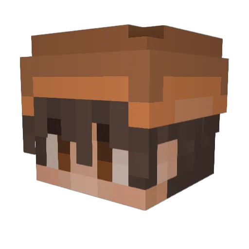 Adzulix Minecraft avatar head, 3D render