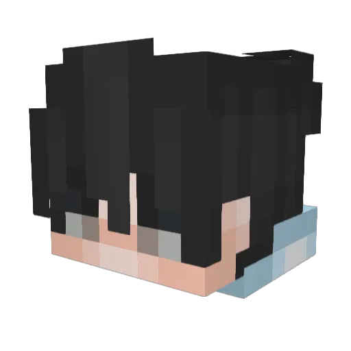 Ae33in Minecraft avatar head, 3D render