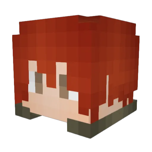 AeA_29 Minecraft avatar head, 3D render