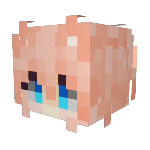 AeAzer Minecraft avatar head, 3D render