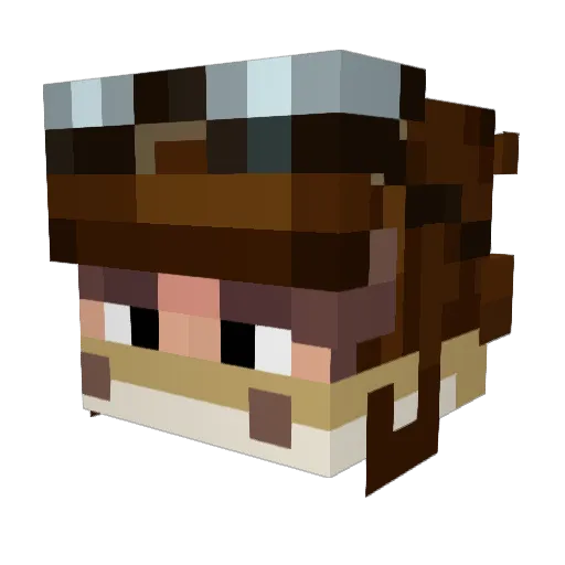 AeBaroH Minecraft avatar head, 3D render