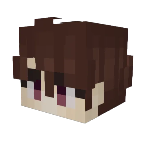 Ae_e Minecraft avatar head, 3D render
