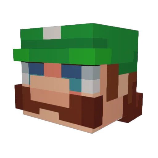 Aebaltzer Minecraft avatar head, 3D render
