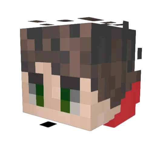 Aecexb Minecraft avatar head, 3D render