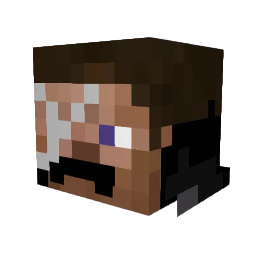 Aechilles0 Minecraft avatar head, 3D render