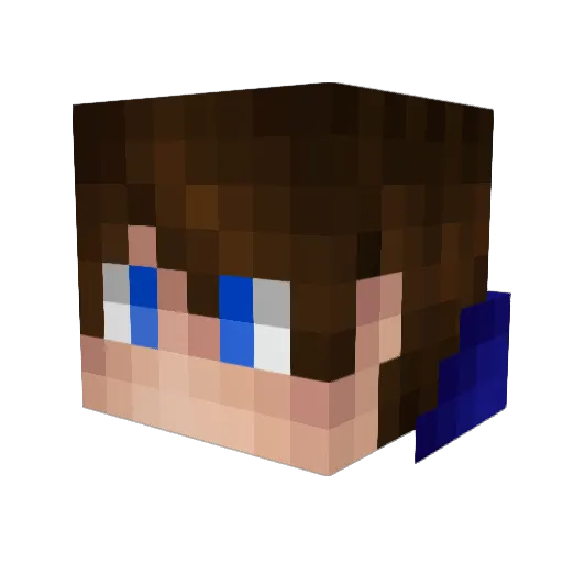 AechriHD Minecraft avatar head, 3D render