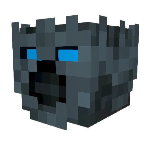 Aecins Minecraft avatar head, 3D render