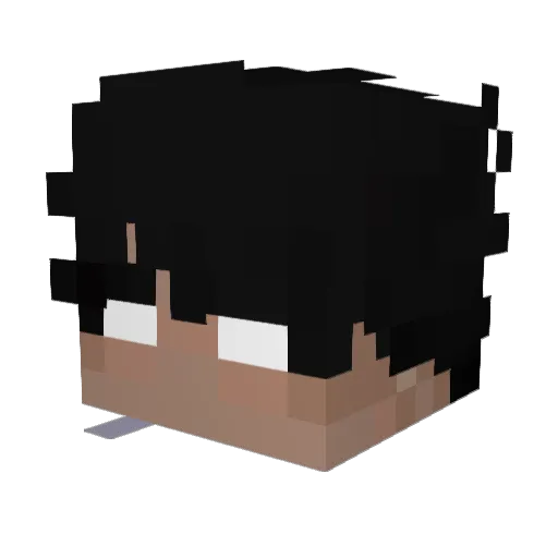 Aecony Minecraft avatar head, 3D render