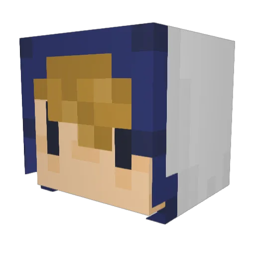 Aecore Minecraft avatar head, 3D render