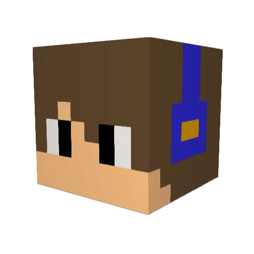 Aectimus Minecraft avatar head, 3D render