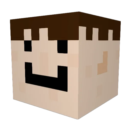 Aecubiday Minecraft avatar head, 3D render