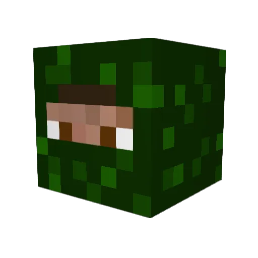 Aedrix123 Minecraft avatar head, 3D render