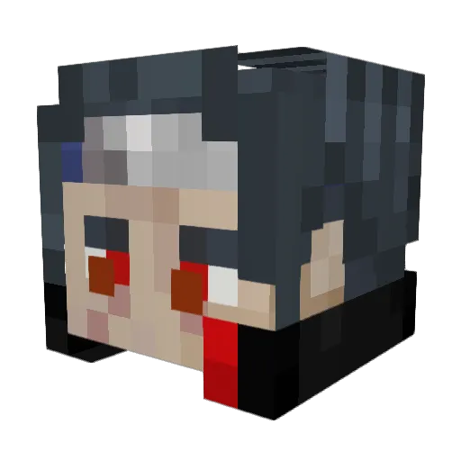 Aeequor Minecraft avatar head, 3D render
