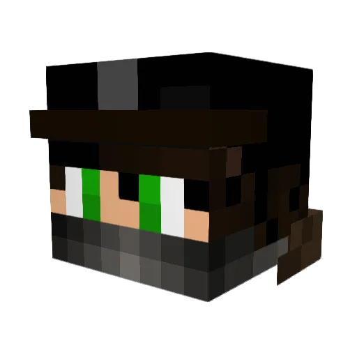 Aeffe Minecraft avatar head, 3D render