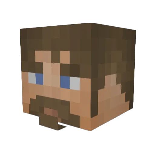 Aefian Minecraft avatar head, 3D render