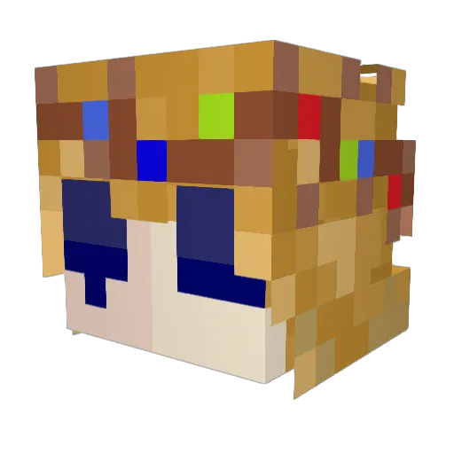 AegeanBird Minecraft avatar head, 3D render