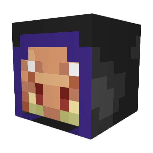 AegisJ Minecraft avatar head, 3D render
