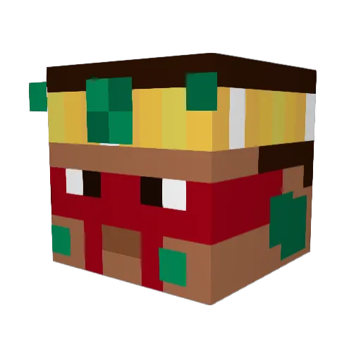 Aeguxtuz Minecraft avatar head, 3D render