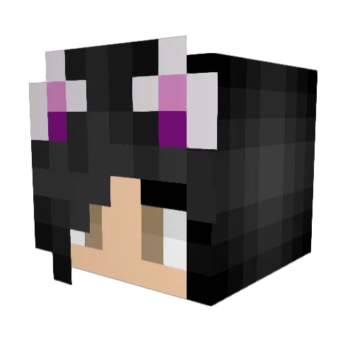 AegyoChan Minecraft avatar head, 3D render