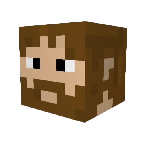 Aeh_ron Minecraft avatar head, 3D render
