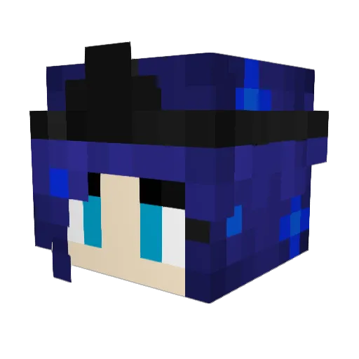 Aehlya Minecraft avatar head, 3D render
