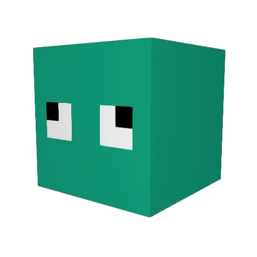 Aeice Minecraft avatar head, 3D render