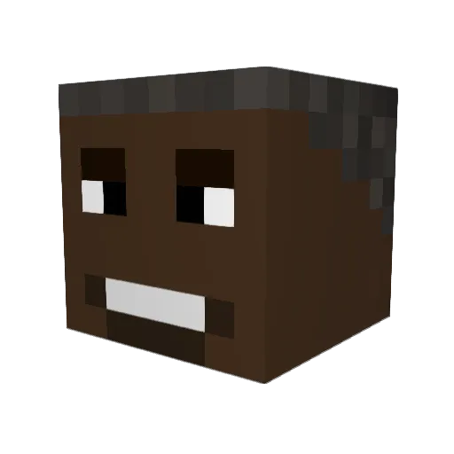 Aeilion Minecraft avatar head, 3D render