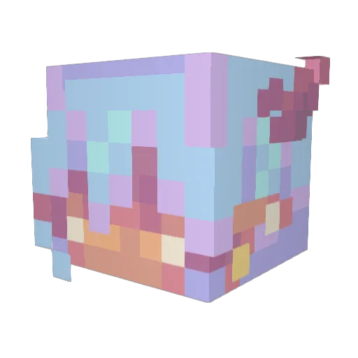 Aeillosa Minecraft avatar head, 3D render