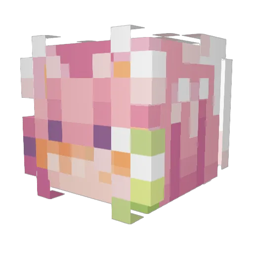 Aeious_60 Minecraft avatar head, 3D render