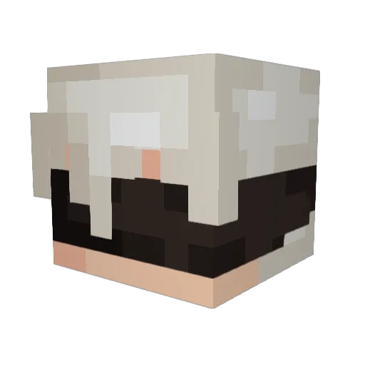 Aeiquia Minecraft avatar head, 3D render