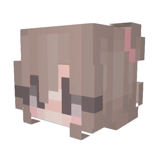 Aeistes Minecraft avatar head, 3D render