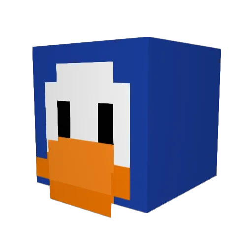 Aeixy Minecraft avatar head, 3D render