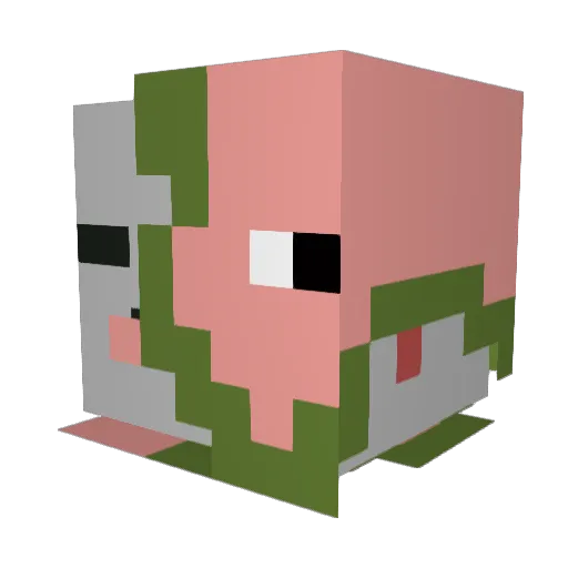 Aeladron Minecraft avatar head, 3D render