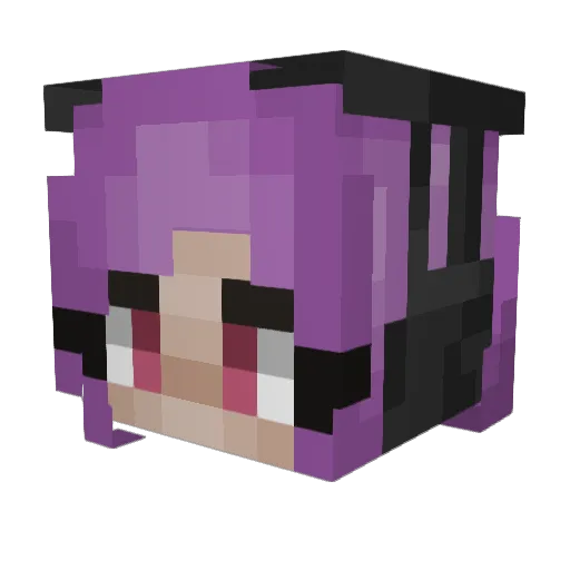 Aelaris Minecraft avatar head, 3D render