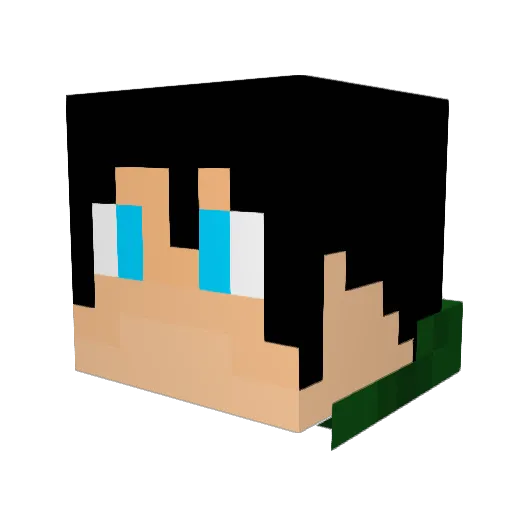 Aelcrist Minecraft avatar head, 3D render