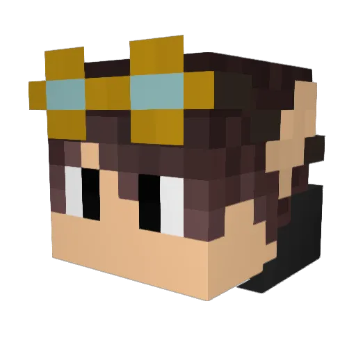 Aelderas Minecraft avatar head, 3D render