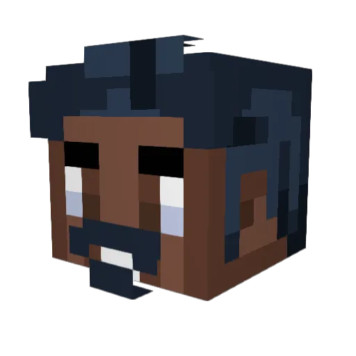 Aeleksei Minecraft avatar head, 3D render