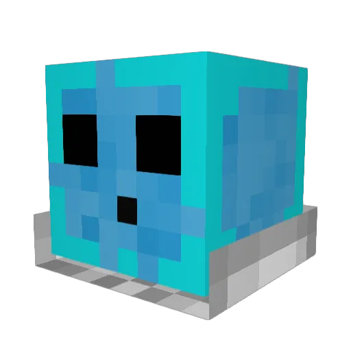 Aelerus Minecraft avatar head, 3D render