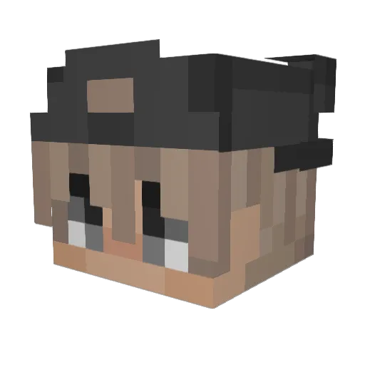Aelevn Minecraft avatar head, 3D render