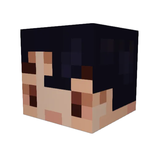 Aelfi Minecraft avatar head, 3D render