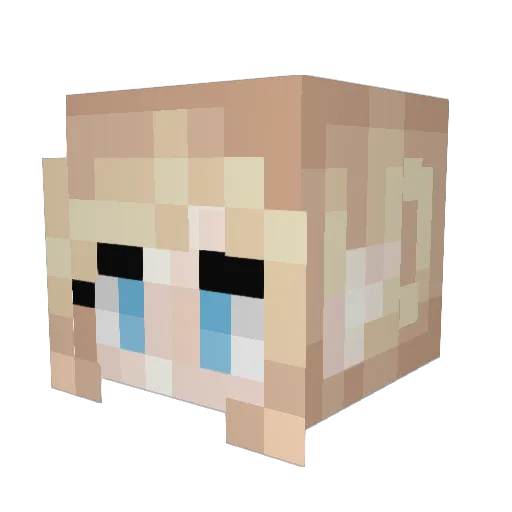 AelinGala Minecraft avatar head, 3D render