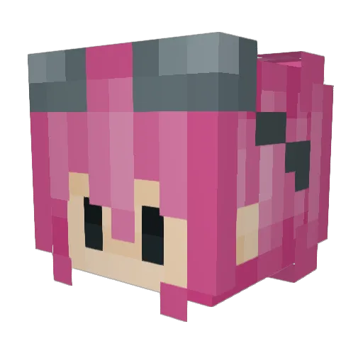 Aelinth Minecraft avatar head, 3D render
