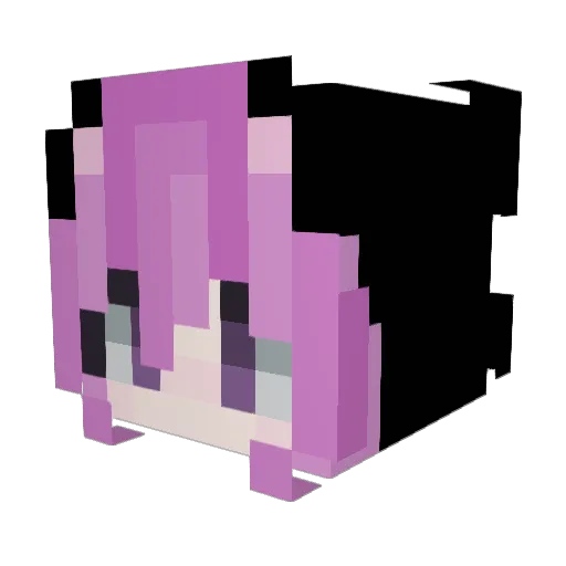 Aelit Minecraft avatar head, 3D render