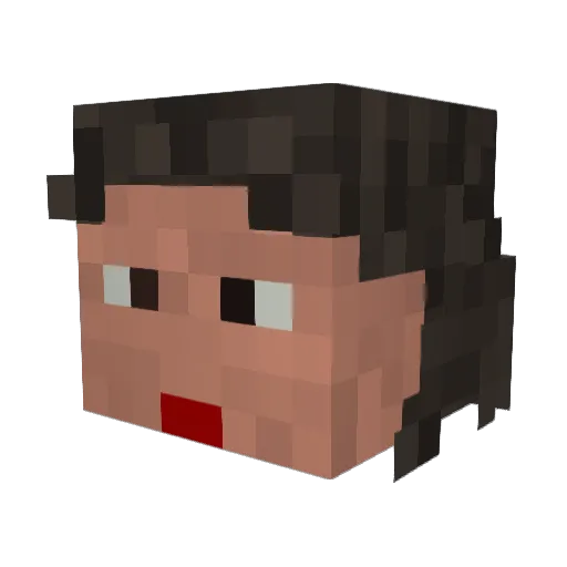 AelitaByte Minecraft avatar head, 3D render