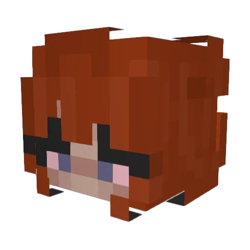 Aeliz Minecraft avatar head, 3D render