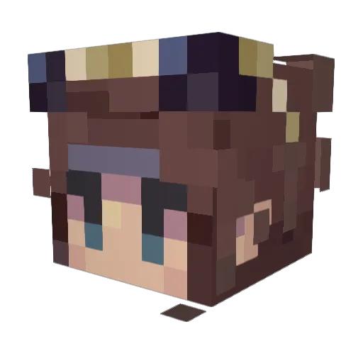 Aelum Minecraft avatar head, 3D render