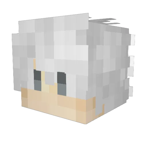 Aelwade Minecraft avatar head, 3D render
